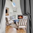 thumbnail image 6 of Deconovo Blackout Curtains Pair Grommet Curtains with Backside Silver for Baby Bedroom 52W x 72L inch Light Gray 2 Panels, 6 of 7