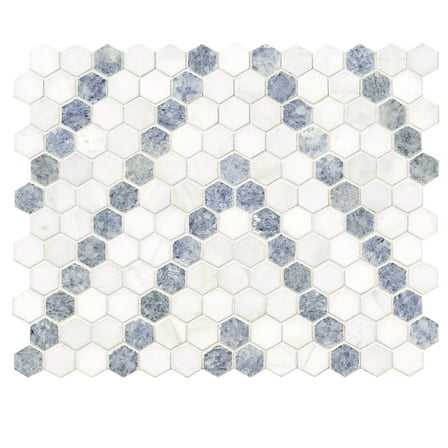 MSI Azula Sazi Sample Polished Marble Mosaic Floor And Wall Tile