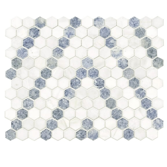 MSI Azula Sazi Sample Polished Marble Mosaic Floor And Wall Tile