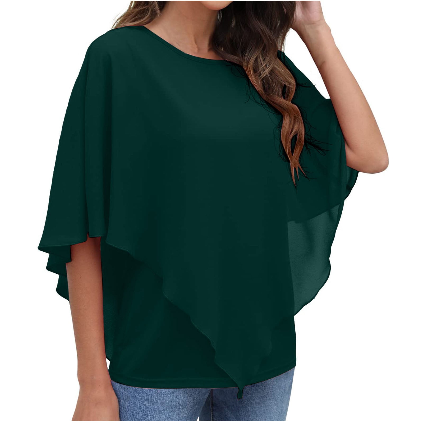Trendy Floral Print Tunic Tops 
