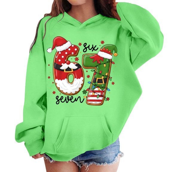 67 Sweatshirt Christmas Sweatshirts for Girls (Green 2-3 years)
