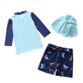 thumbnail image 3 of JTieacloth Boys UPF 50+ Sun Long Sleeve Swim Shirt And Swim Trunks Two Piece Rash Guard For Kids,Sizes 2-3 Years, 3 of 3
