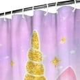 thumbnail image 3 of Rainbow Unicorn Pattern Shower Curtain 72"x72" ,Bathroom Decorative Shower Curtains Set with 12 Hooks,Modern Waterproof Washable Shower Curtain, 3 of 6