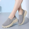 thumbnail image 6 of Women's Platform Slip-On Loafers Fashion Casual Walking Shoe Comfortable Soft Suede Non-Slip Sneakers Heightening Shoes for Women, 6 of 13