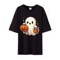 thumbnail image 4 of Offres du Jour Seductiva T-Shirt à Manches Courtes pour Femmes Liquidation T-Shirt d'Halloween pour Femmes Manches Courtes Graphique Col Rond Hauts Imprimé Citrouille Chandails Décontractés d'Automne 2025, 4 of 4