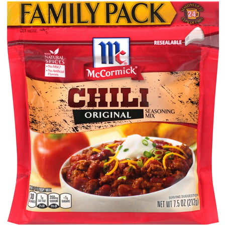 McCormick Family Pack Chili Seasoning Mix, 7.5 oz