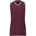 thumbnail image 3 of Holloway Sportswear S Womens RETRO BASKETBALL JERSEY Maroon/White 224376, 3 of 5