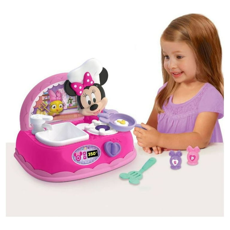 Disney Junior Minnie Mouse Flipping Fun Pretend Play Kitchen Set, Play  Food, Realistic Sounds, Kids Toys for Ages 3 up - Walmart.com