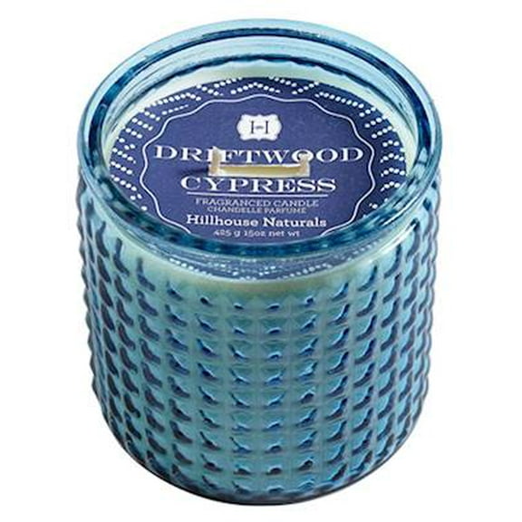 DRIFTWOOD CYPRESS Hillhouse Naturals 15 oz Large Glass 2-Wick Scented Jar Candle