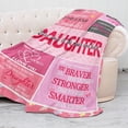 thumbnail image 2 of Gift for My Daughter Blanket from Mom Dad as Birthday Present I Love You Letter to Her, Ultra-Soft Flannel Fleece Light Weight Bed Throw (Daughter Gifts9, 50"x60"), 2 of 6