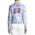 thumbnail image 6 of EV1 from Ellen DeGeneres Women's Tie Dye Denim Jacket with Love Flag, 6 of 10