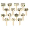 thumbnail image 2 of Wooden Plant Markers 15 Pack | Funny Quote Garden Tags for Indoor Houseplants, Pot Herbs, Seedlings | Durable 4.7x0.7" Wood Insert Stakes | Decorative, Easy-Read Plant Labels, 2 of 7