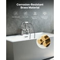 thumbnail image 5 of VEVOR Clawfoot Tub Faucet, Deck Mount Bathtub Faucets with Handheld Shower, Vintage Polished Chrome Clawfoot Tub Filler Faucet Shower Kit with 360° Rotation Spout & 59-inch Long Hose for Bathtubs, 5 of 9