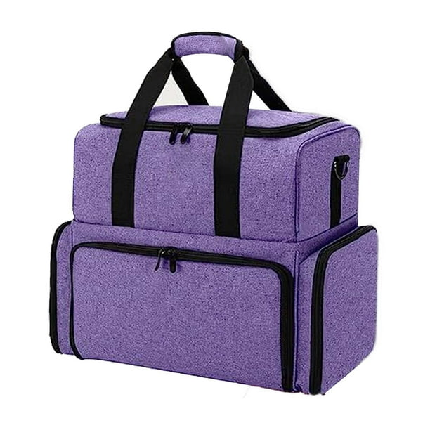 Bolsa de almacenamiento de esmalte de uñas, estuche de transporte, organizador, 2 bolsas desmontables, doble capa, capacidad para 80 botellas, soporte