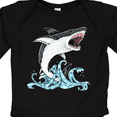 thumbnail image 4 of Inktastic Great White Shark Jumping Boys or Girls Long Sleeve Baby Bodysuit, 4 of 5