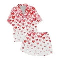 thumbnail image 6 of Kcolen Cozy Pajamas for Women Valentine Jammies Womens Pajamas Shorts Set Cute Heart Print Comfy Womens Plus Size Pajamas Valentines Day Gifts for Him, 6 of 6