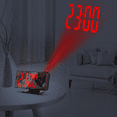 thumbnail image 4 of Digital Projection Alarm Clocks for Bedrooms, Large LED Display, BKSDUEH Mirror Desk Alarm Clock with USB Charger, Adjustable Brightness, Loud Alarms for Kids Elderly, Heavy Sleepers, Snooze, 12/24H, 4 of 9