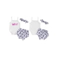 thumbnail image 3 of Aojekbee Baby Girl Birthday Clothes Butterfly Print Sleeveless Romper and Elastic Shorts Headband Set 3 Piece Outfits, 3 of 10
