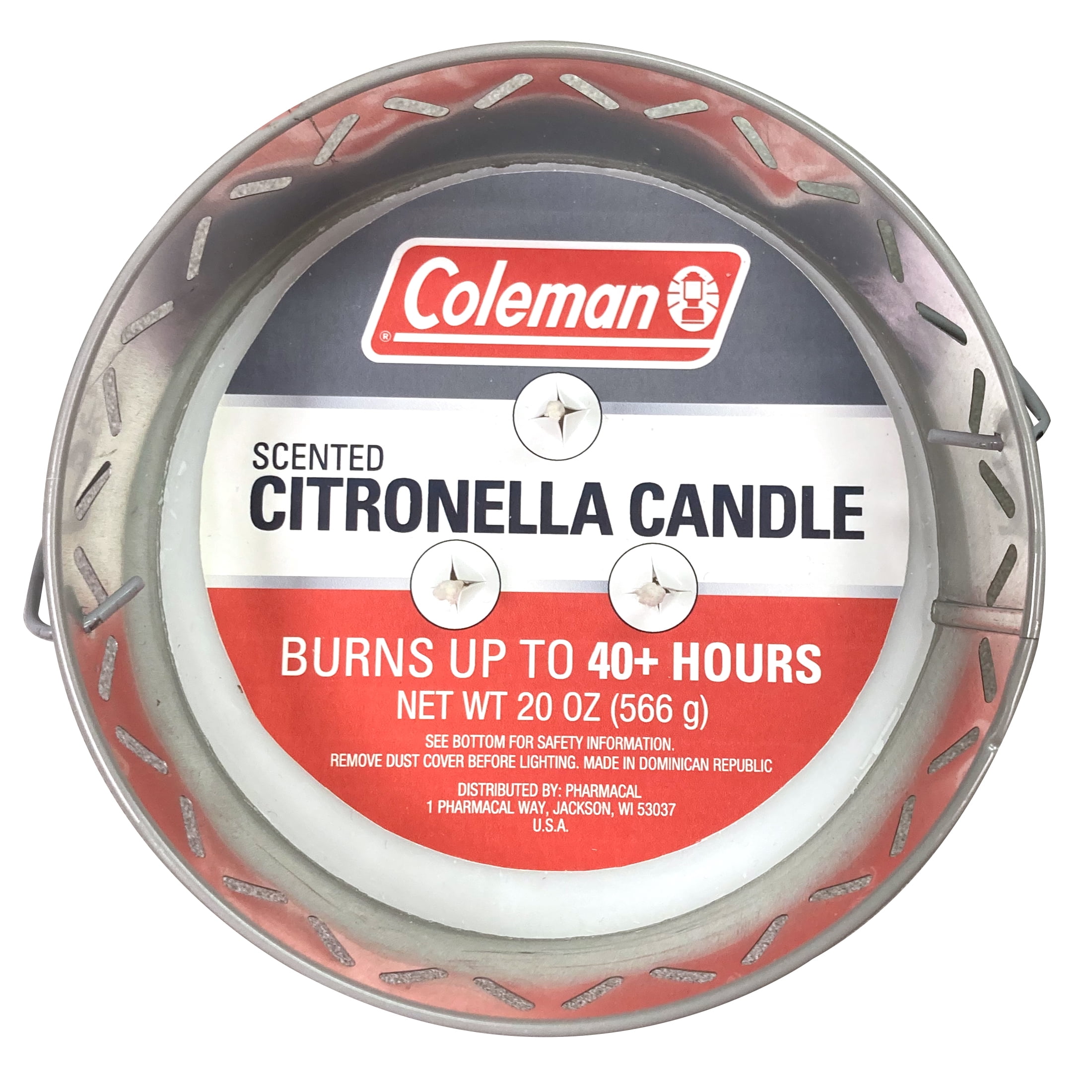Coleman Brand Triple Wick Citronella Candle 20oz 2-Tone Coleman Brand Triple Wick Citronella Candle 20oz 2-Tone