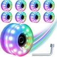 thumbnail image 1 of Roues de Patin à Roulettes 4/8 Pcs avec Roulements Installés Roues Lumineuses Lumineuses pour Patinage à Double Rangée et Planche à Roulettes 82A 32mmx58mm, 1 of 9