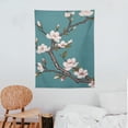 thumbnail image 3 of Chilfamy  Flower Wall Tapestry Large, Japanese Flower Blossom Tree Tapestry Floral Wall Hanging Fabric for Bedroom Living Room Wall Decor Cover Sheet Blanket 30x40 Inch, 3 of 7