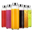 thumbnail image 3 of FacoFaco 18 oz Clear Glass Water Bottles with Stainless Steel Lids, Set of 6, 3 of 7
