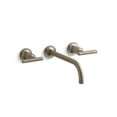thumbnail image 2 of Purist® Wall-mount bathroom sink faucet trim with 9", 90-degree angle spout and lever handles, requires valve, 2 of 2