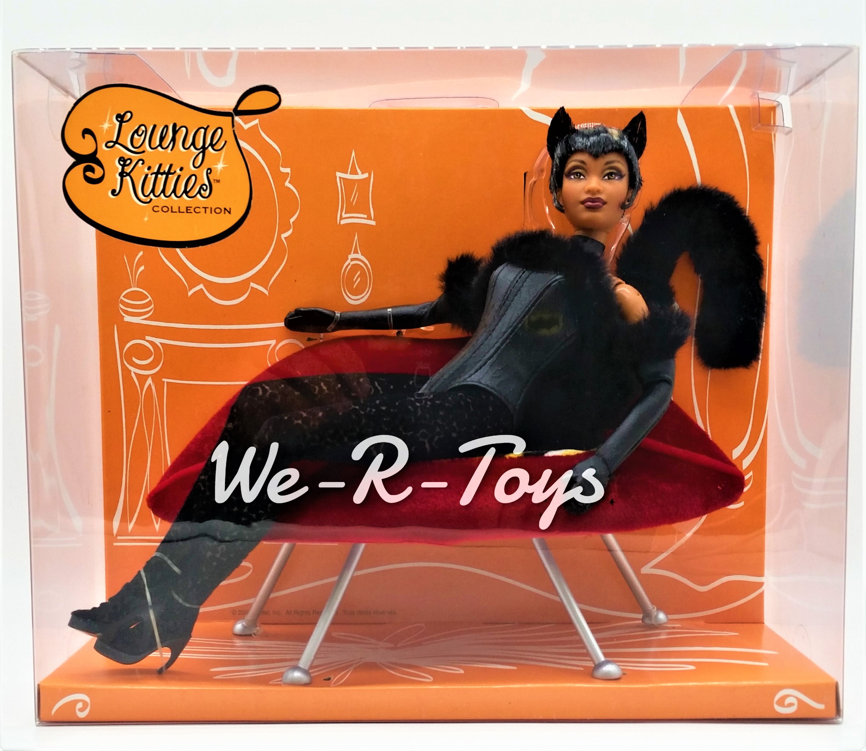 Barbie Collector Lounge Kitties Doll Detailed Black Panther with Lips Shaped Ottoman Walmart