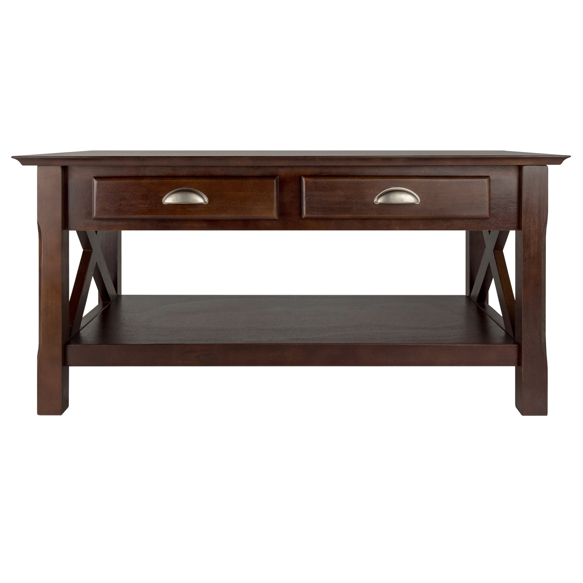 Winsome Wood Xola X Panel Coffee Table With Drawers Cappuccino Winsome Wood Xola X Panel Coffee Table With Drawers Cappuccino Com