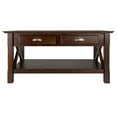 thumbnail image 3 of Winsome Wood Xola X Panel Coffee Table with Drawers, Cappuccino, 3 of 11