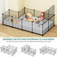thumbnail image 5 of Verabella Guinea Pig Cage, Indoor C&C Small Animal Cage with Waterproof Plastic Liner, Loft and Partition for Bunny, Chinchilla and Hamster, Habitat Fence Playpen, 5 of 6