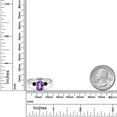 thumbnail image 6 of Gem Stone King 14K White Gold Purple Amethyst and Black Diamond Engagement Ring for Women | 1.40 Cttw | Oval Checkerboard 8X6MM | Gemstone February Birthstone | Size 8, 6 of 6