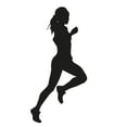 thumbnail image 2 of Running Woman Vector Silhouette Wall Decal by Wallmonkeys Peel and Stick Graphic (36 in H x 18 in W) WM204810, 2 of 4