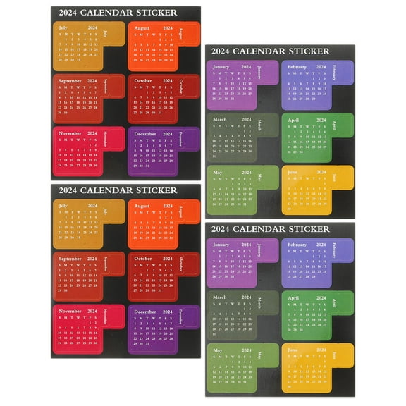 HOMEMAXS  4 Sheets Large Wall Calendar Note Pads Planner Stickers Office