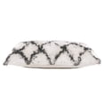 thumbnail image 5 of LR Home Soft Shag Diamond Criss Cross Lumbar Throw Pillow, 5 of 9