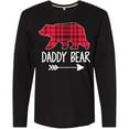 thumbnail image 3 of Inktastic Plaid Daddy Bear with Arrow Long Sleeve T-Shirt, 3 of 5