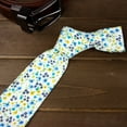 thumbnail image 2 of Spring Notion Men's Floral Print Cotton Skinny Tie, 2 of 3