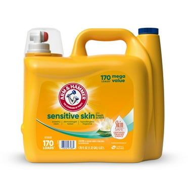 Arm & Hammer Sensitive Skin HE Liquid Laundry Detergent, 170 Loads - Fresh 170 oz
