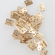 50pcs Mini Brass Hinge for Small Craft Door Box Accessories Gold 8*10mm