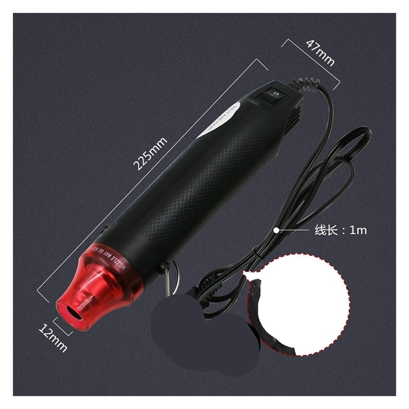DIY Mini Hot Air Gun Hot Air Welding Station Car Cling Film Welding Temperature Air Gun Electric Blower Shrink Tube ,Variable Temperature