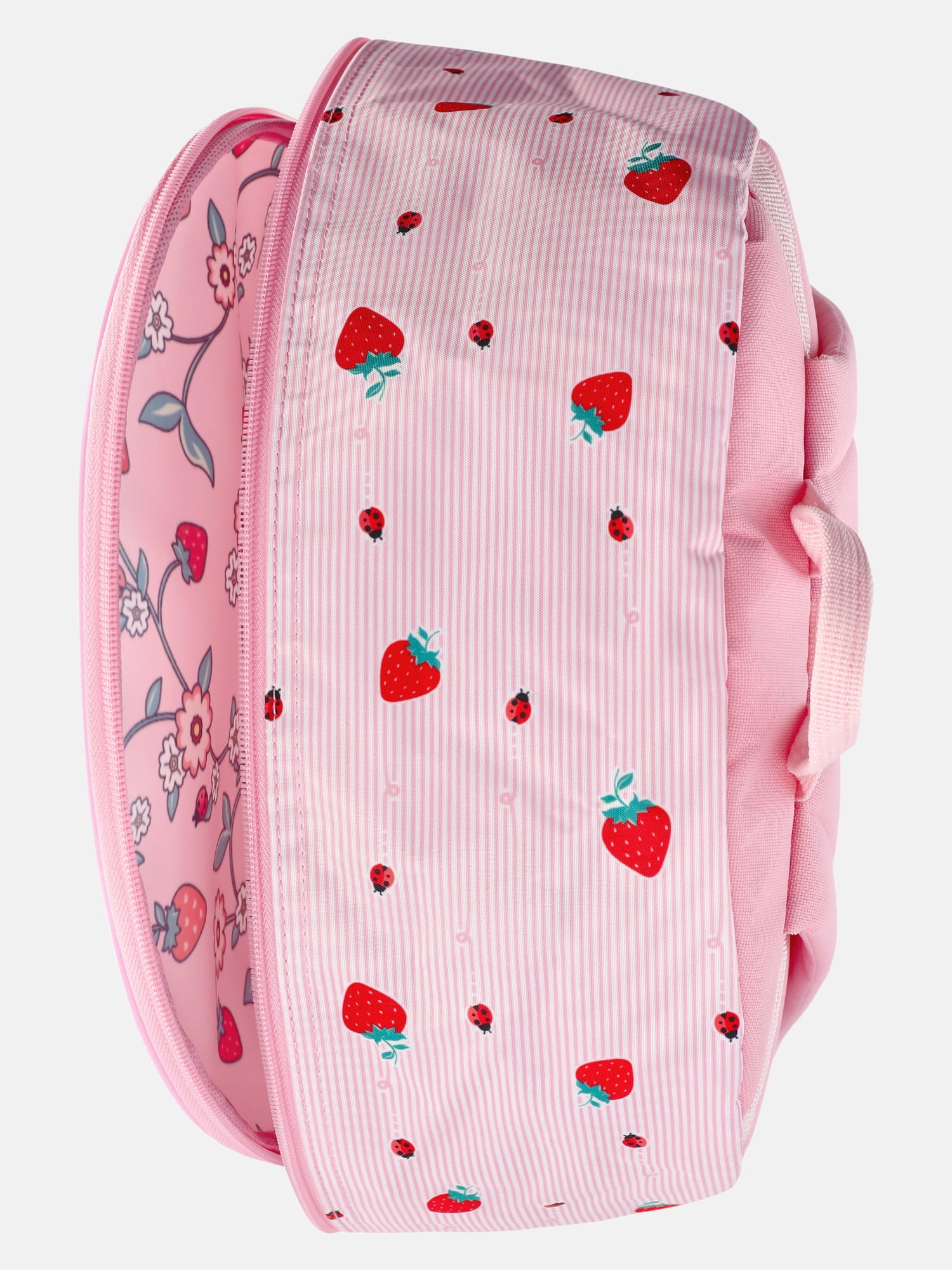 Wonder Nation Girl's 17" Strawberry & Floral Berry Patch Backpack & Lunch Set, Pink