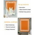 thumbnail image 3 of Burnt Orange Geometric Tie Up Curtains for Window, Thermal Insulated Balloon Shade Adjustable Rod Pocket Curtains Valance Panels for Kitchen Bathroom Cafe 42 x 45 Country Greece Key Art, 3 of 6