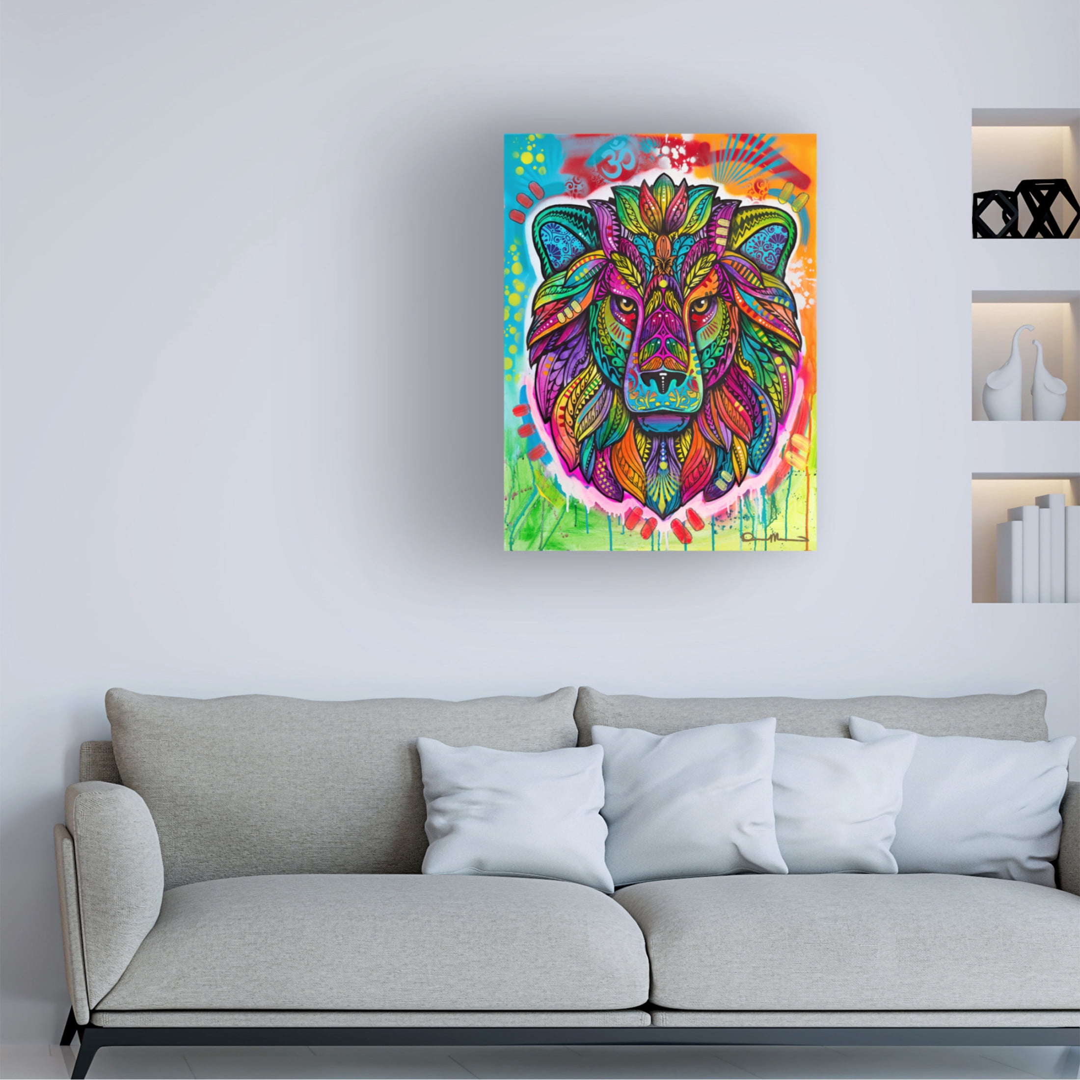 Canvas Wall Art - Dean Russo 'Lion' Wall Art for Living Room, Bedroom, or Office Décor by Trademark Fine Art - 24 x 32 Inches