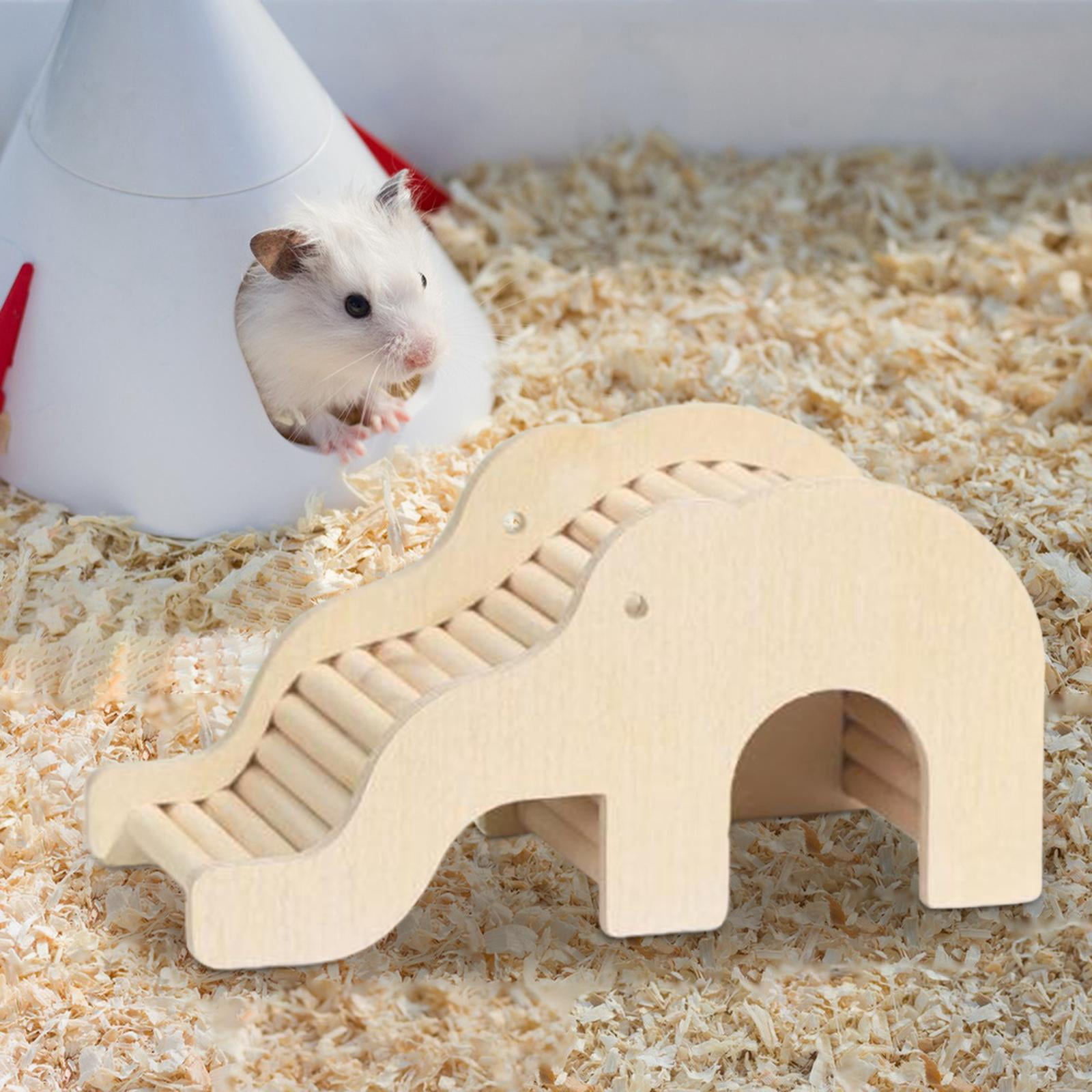 Bvdfgk Hamster Climbing Toy Hideout Funny Hide and Seek Chew Toy Hideaway Hamster House wood