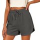 thumbnail image 5 of Shorts de Running para Mujer, Deportivos, con Cordón, Cintura Elástica, Shorts para Entrenamiento, Sueltos, Casuales, de Pierna Ancha, Shorts de Yoga, Gris, XL, 5 of 8
