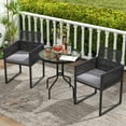 thumbnail image 5 of Costway 27.5" Patio Bistro Table with Tempered Glass Tabletop 1.57" Umbrella Hole, 5 of 10