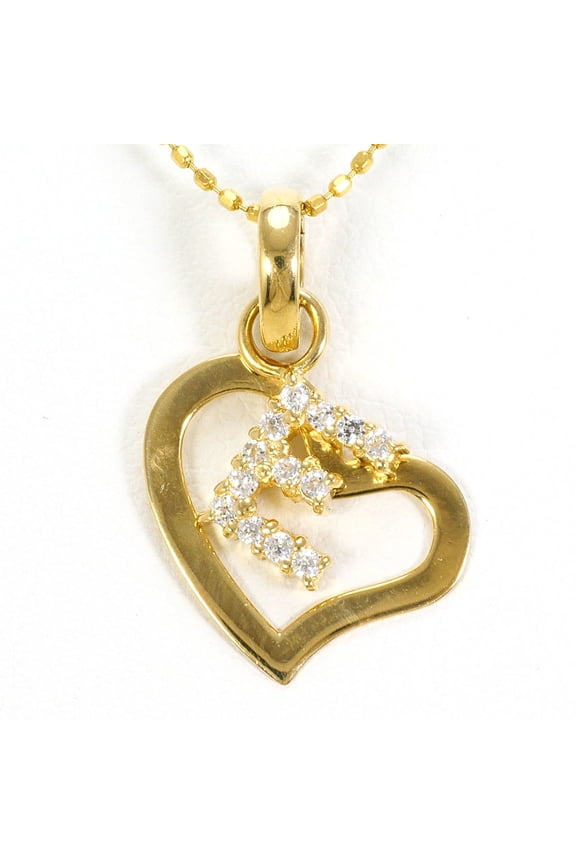 Pre-Owned 18K (18-karat) Yellow Gold Necklace with Zirconia, Total Weight 2.2g, 40cm, Jewelry