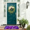 thumbnail image 3 of Shiartex Purple Roses Felt Square Floor Mat for Home Entry Indoor Outdoor Anti-Slip Entrance Mat for All Seasons 19.68*39.37 in, 3 of 6