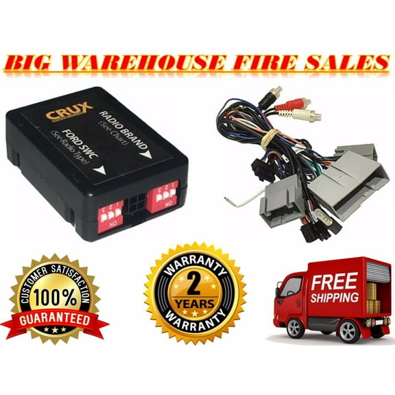 Crux SWRFD-60L Stereo Install Interface w/SWC Retention for 2004-12 Ford/Linoln