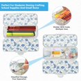 thumbnail image 5 of Plastic Pencil Box Large Capacity Pencil Boxes Clear Boxes with Snap-Tight Lid Stylish Office Supplies Storage Organizer Box Blue Butterfly and Flower, 5 of 7